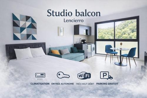studio balcon, centre ville, parc expo, Arena