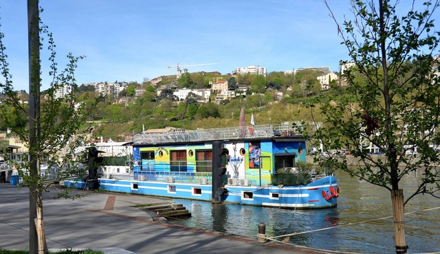Studio barge, Le Carré, unusual, heart of Lyon, calm, pleasant, old Lyon,