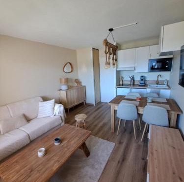 Studio cabine 4 couchages, vue face aux montagnes