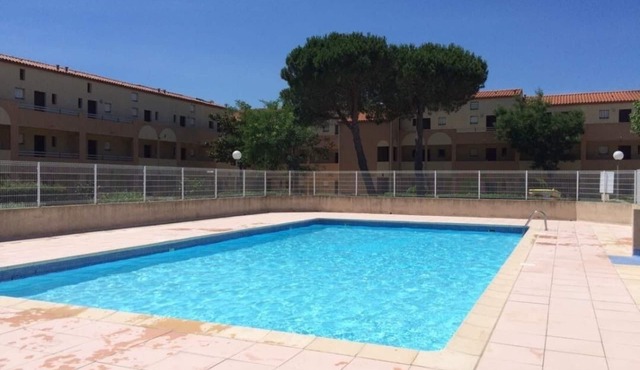 Studio cabin with pool in Saint Cyprien Beach Les Capellans 4 people