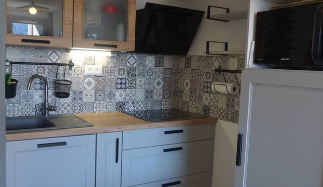 Studio cabin 27 sqm, 4 people, pets allowed, balcony