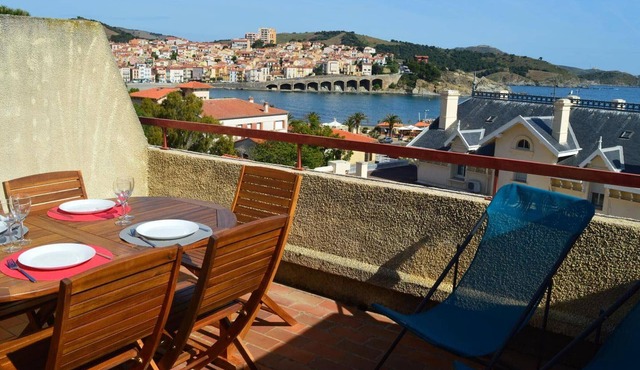 Studio cabin with terrace and sea view in Banyuls-sur-Mer, 4 people