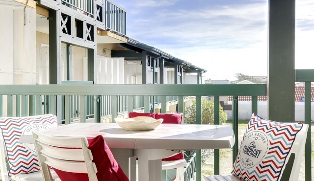 Studio Cabine à Biscarrosse Plage - 300m de la Mer, Balcon Sud, Parking Privé - FR-1-521-61