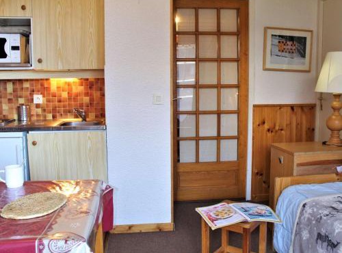 Studio cabine au pied des pistes avec piscine et tennis, 4 couchages, animaux acceptés - FR-1-330-169