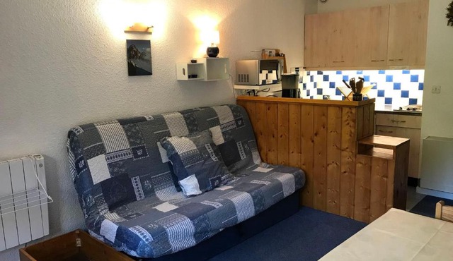 Studio cabine au pied des pistes, balcon sud - FR-1-515-67