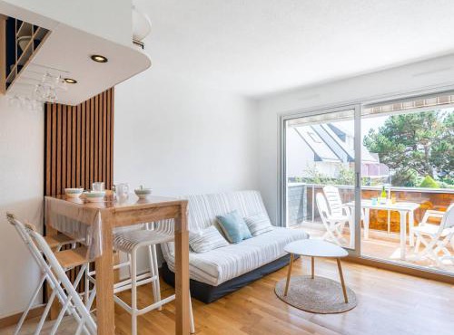 Studio cabine proche plage avec balcon sud, Wifi, et parking - Carnac - FR-1-477-98