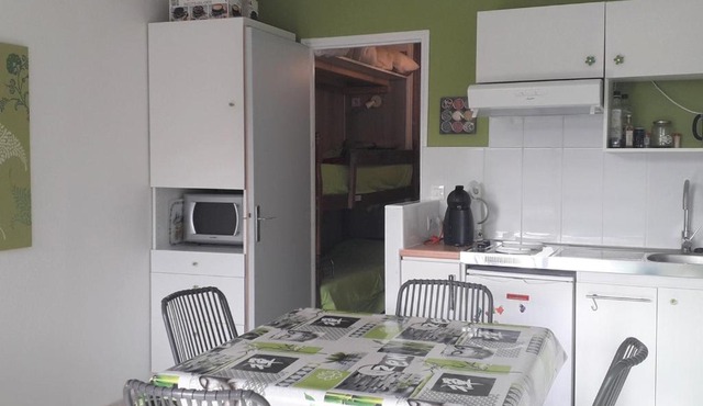Studio cabine rénové 4 pers., exposé sud, proche pistes - FR-1-689-90