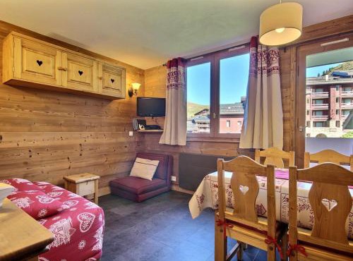 Studio-cabine rénové, 4 pers, sur les pistes, Belle Plagne - FR-1-455-141