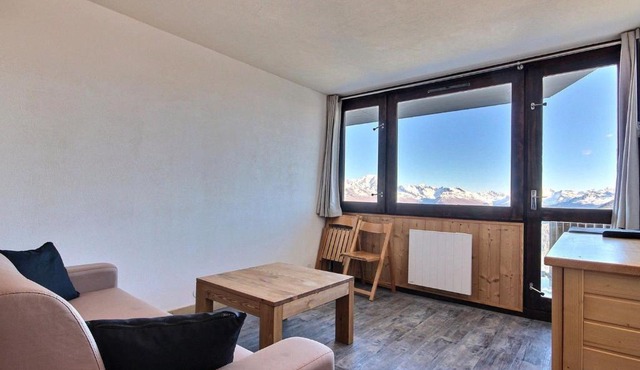 Studio cabine rénové, vue sur Mont-Blanc - FR-1-455-80