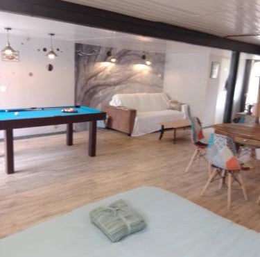 Studio calme avec billard