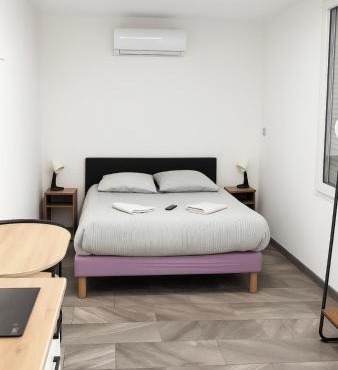 Studio calme climatisé, Wi-Fi, arrivée autonome