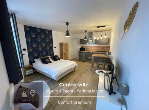Studio central, parking, lit Queen size par ALP Chartres