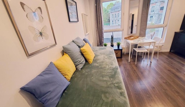 Studio chaleureux et élégant en hyper centre de Maubeuge avec vue sur la porte de Mons et la place Vauban