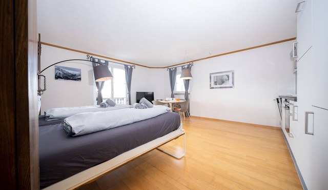 STUDIO CHASA LA MUSCHNA: LARGE STUDIO WITH BALCONY NEXT TO THE GOLF COURSE