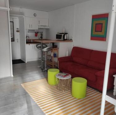 Studio coloré et sa terrasse au coeur de Vendôme