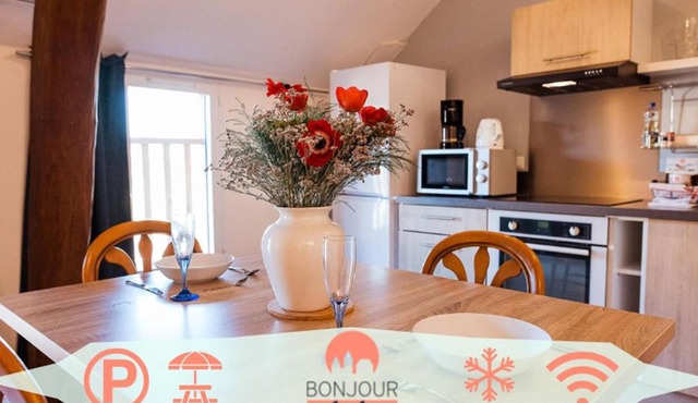 Studio confortable, parking et jardin