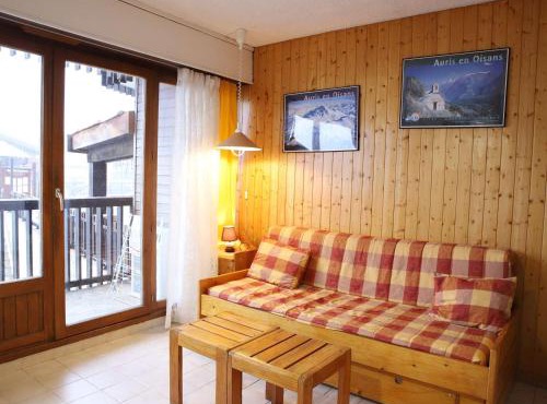 Studio cosy 3 couchages, balcon sud, skis aux pieds, commerces à proximité - Auris en Oisans - FR-1-297-74