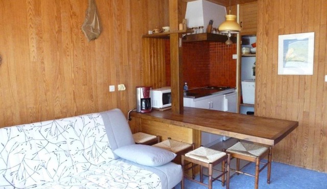 Studio cosy 4 pers, accès direct pistes, balcon, casier à skis - FR-1-602-15