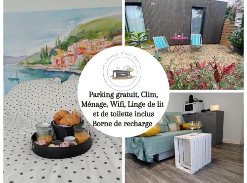 Studio de Jardin "Le Temps d une Pause" jusqu'à 4 personnes en face du Beaujolais - Climatisation et Borne recharge véhicule électrique