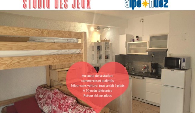 Studio des Jeux - Alpe d'Huez Hyper Centre - 4-5 personnes - Wifi
