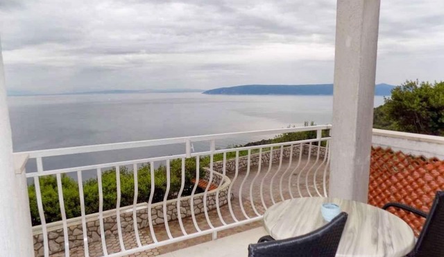 Studio flat with terrace and sea view Mošćenice, Opatija (AS-7689-b)