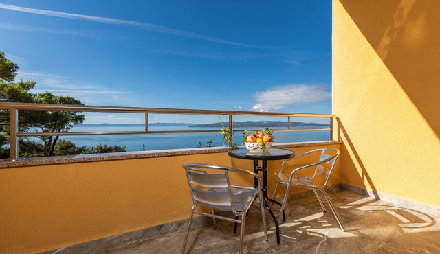 Studio flat with balcony and sea view Krvavica, Makarska (AS-23540-d)