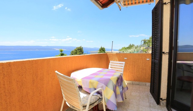 Studio flat with balcony and sea view Marušići, Omiš (AS-1024-a)