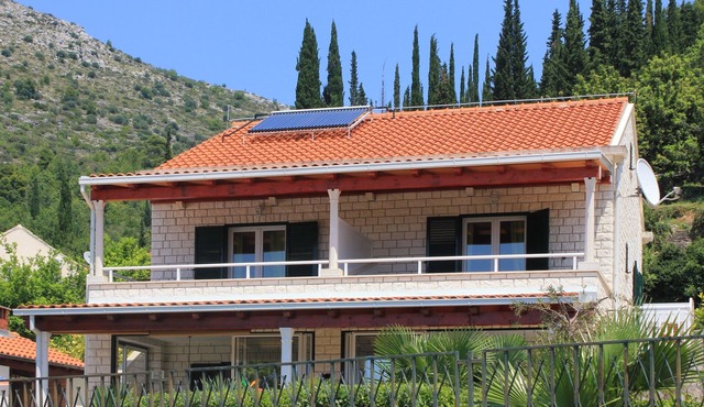 Studio flat with balcony and sea view Trsteno, Dubrovnik (AS-9107-d)