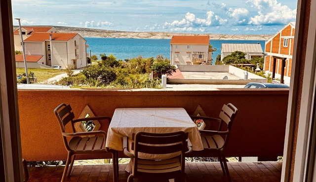 Studio flat with terrace and sea view Vidalići, Pag (AS-24330-a)