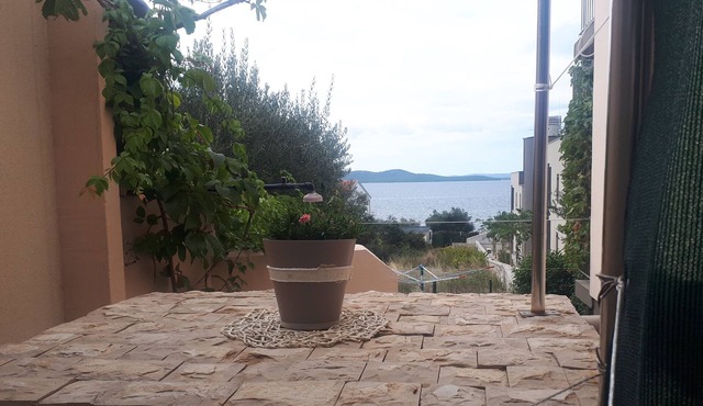 Studio flat with terrace and sea view Kožino, Zadar (AS-5893-a)