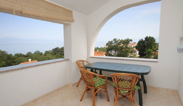 Studio flat with terrace and sea view Njivice, Krk (AS-5458-b)