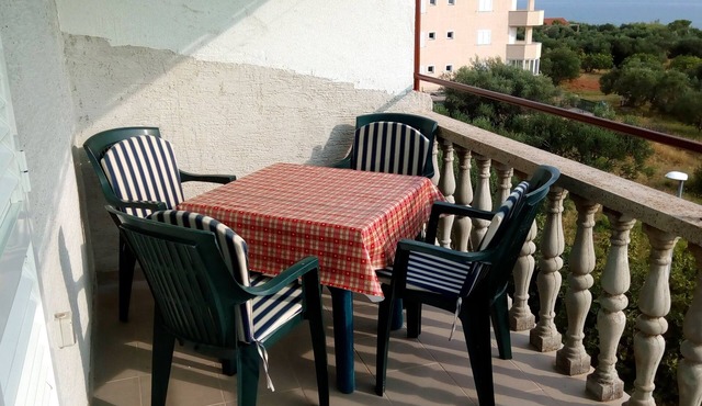 Studio flat with terrace and sea view Tkon, Pašman (AS-8218-b)