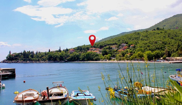 Studio flat with terrace and sea view Medveja, Opatija (AS-7720-a)