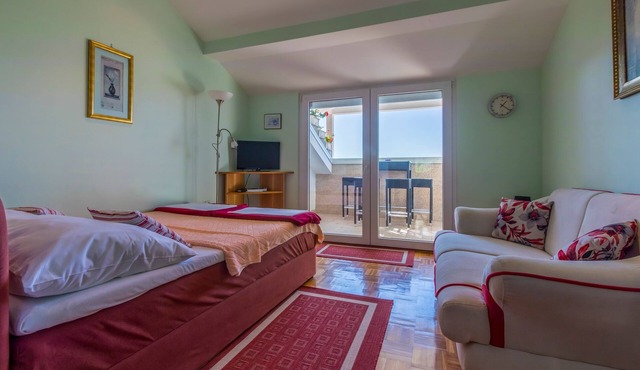 Studio flat with terrace and sea view Selce (Crikvenica) (AS-4802-a)