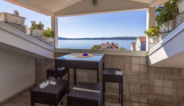 Studio flat with terrace and sea view Selce (Crikvenica) (AS-4802-b)