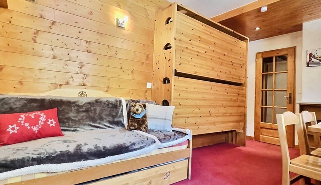 Studio for 3 in Val d'Isère, near center and slopes, pets allowed