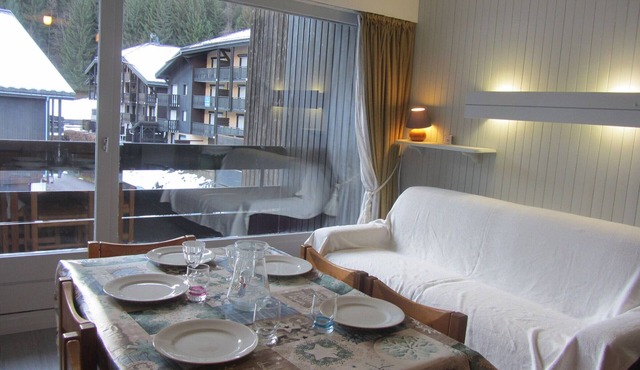 Studio with balcony for 5 in Les Contamines-Montjoie, parking included