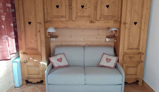 Studio ground floor ski in ski out terrace