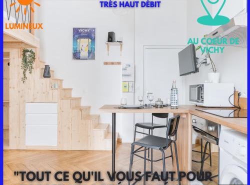 Studio hypercentre lumineux wifi Villa Marie Celine