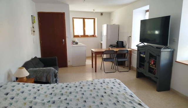 Studio in the heart of Seyne's citadel ski village and lake.