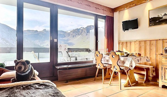 Studio in Tignes, 4 ppl, south balcony, near slopes