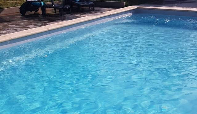 Studio in villa with garden and pool