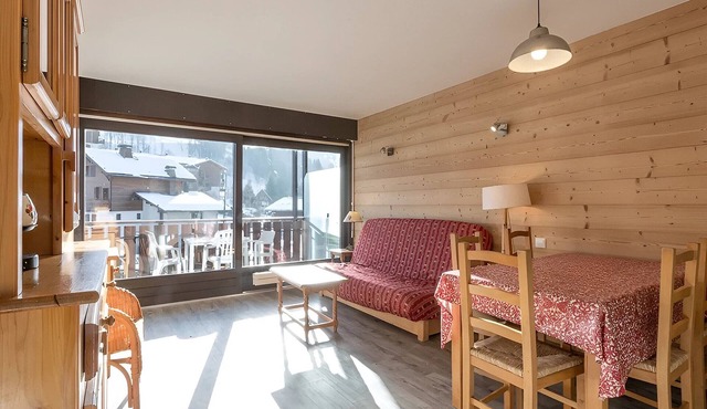 Studio in village center, near lifts, pets allowed