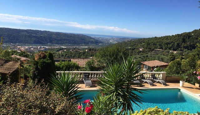 STUDIO INDEPENDENT POOL VILLA (4 PEOPLE) FRENCH RIVIERA NICE - PANORAMIC SEA VIEW