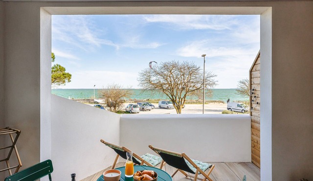 Studio La Terrasse with Sea View, Private Terrace, and Wi-Fi