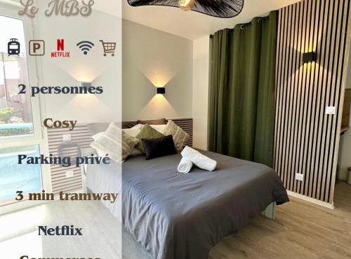 Studio MBS 1 - Cosy, Tram, Wifi, Parking, Equipé