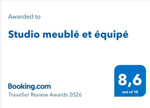 Studio meublé et équipé