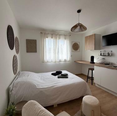 Studio moderne climatisé à 20 min Bordeaux