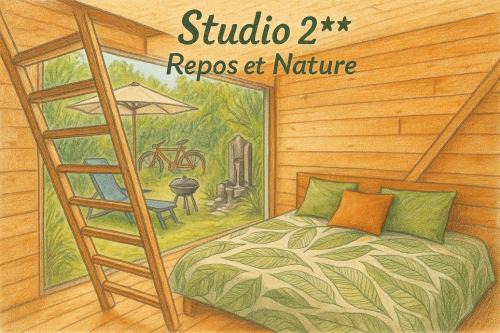 Studio Nature et Beauregard 30m2 en duplex proche lac, cures thermales et commerces