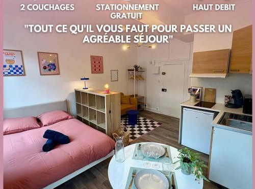 Studio Pop pour 2 Pers Stationnement Gratuit